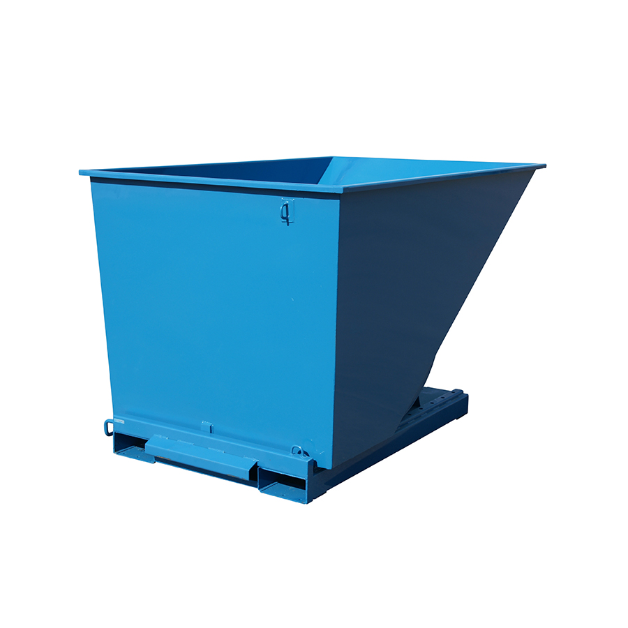 Vippecontainer "Automatic", 2000 Liter åben. Blå