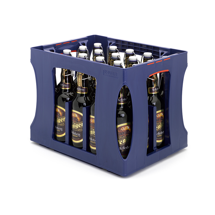 Flaskekasse for 20 x 0,5 liter flasker - Sort