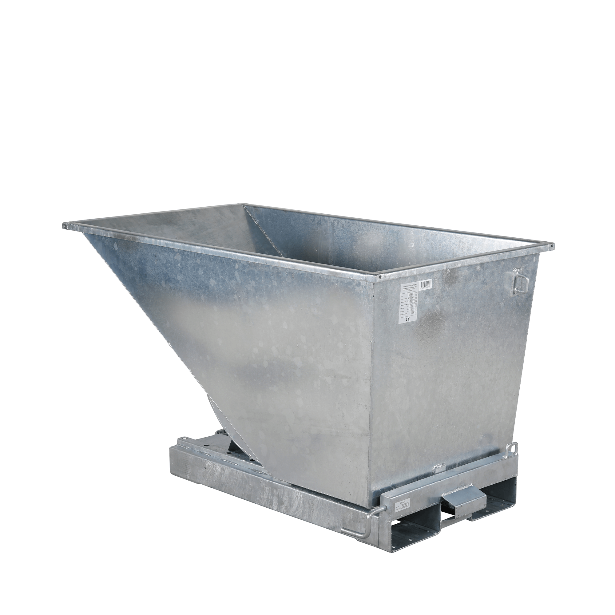 TIPPO Tip Container Åben i Galvaniseret Stål – 600 L