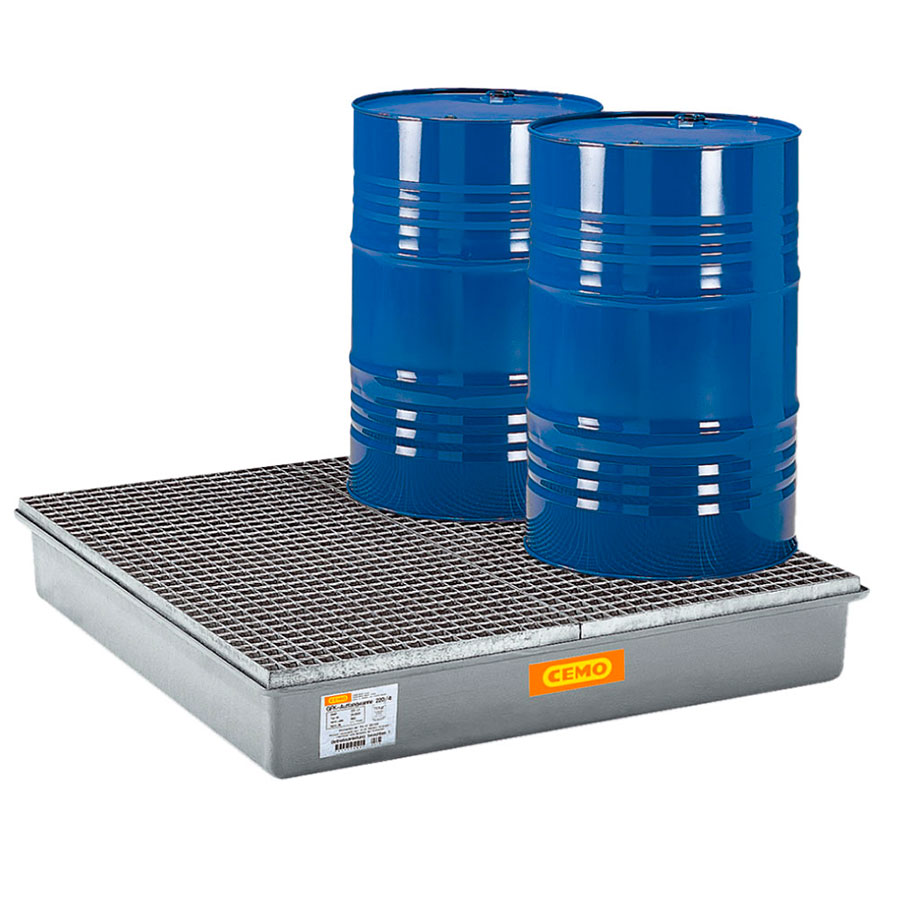 Opsamlingskar GRP 220-4 med stålrist | Med | 220L (128 x 128 ...