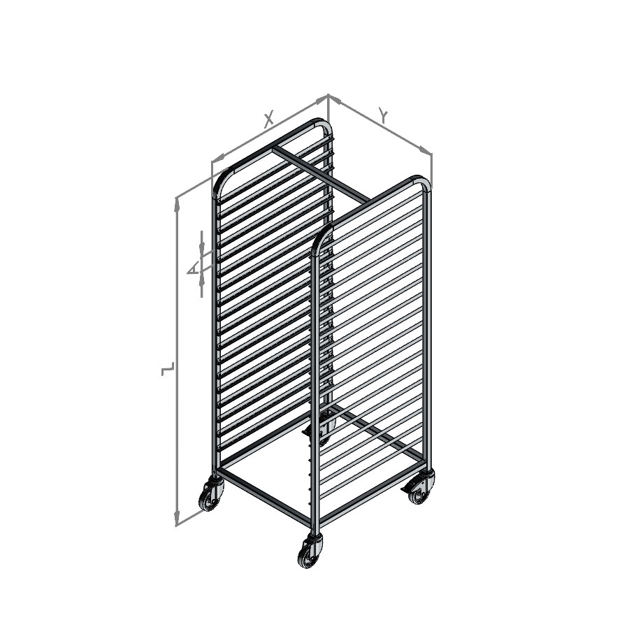 Indstiksvogn Zoni 36 bakker - H top