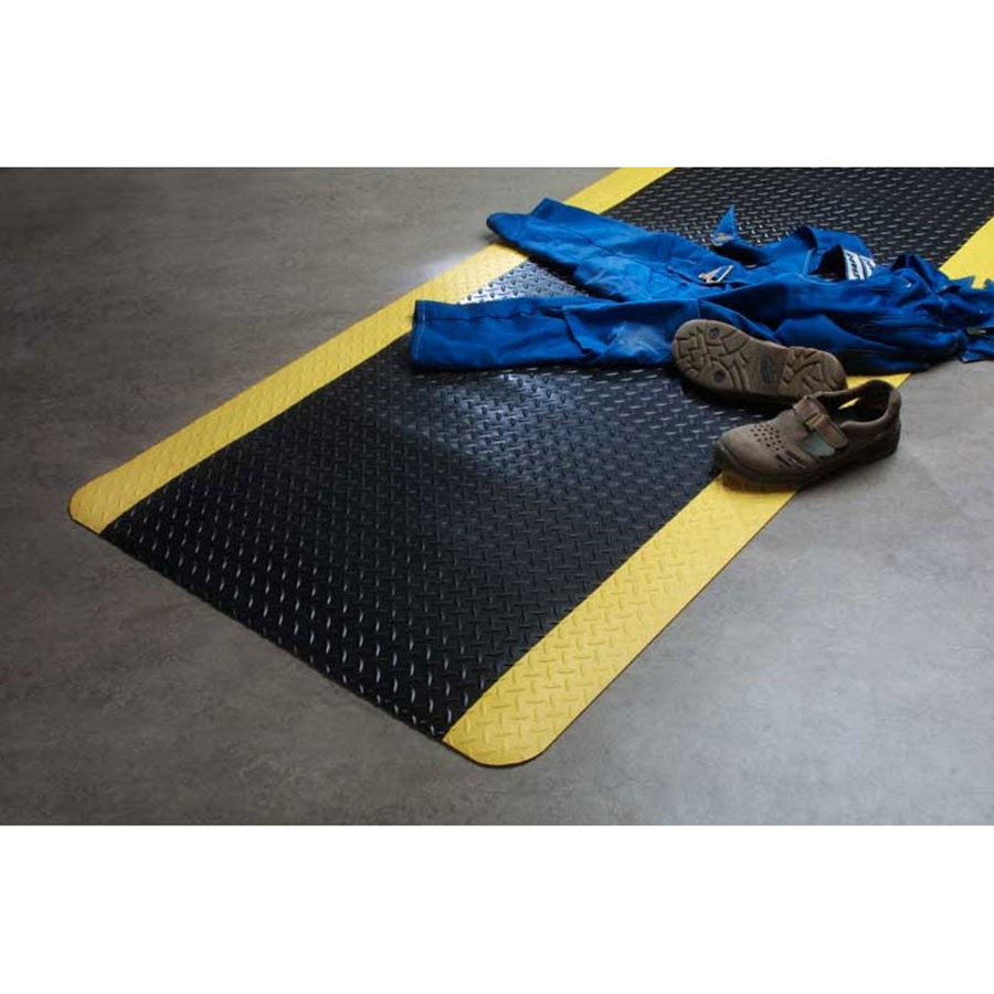 Senso Deck måtte bxl: 0,9m x 12m sort/gul