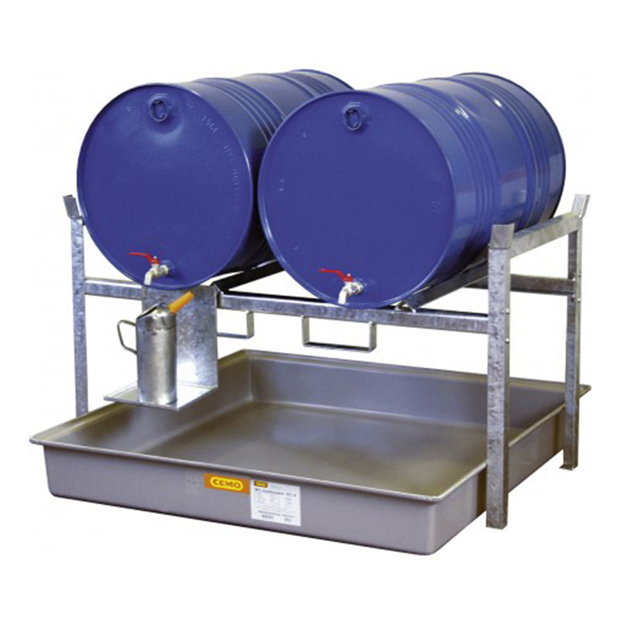 Miljøreol 800 med GRP kar 2 x 200 liter tønder