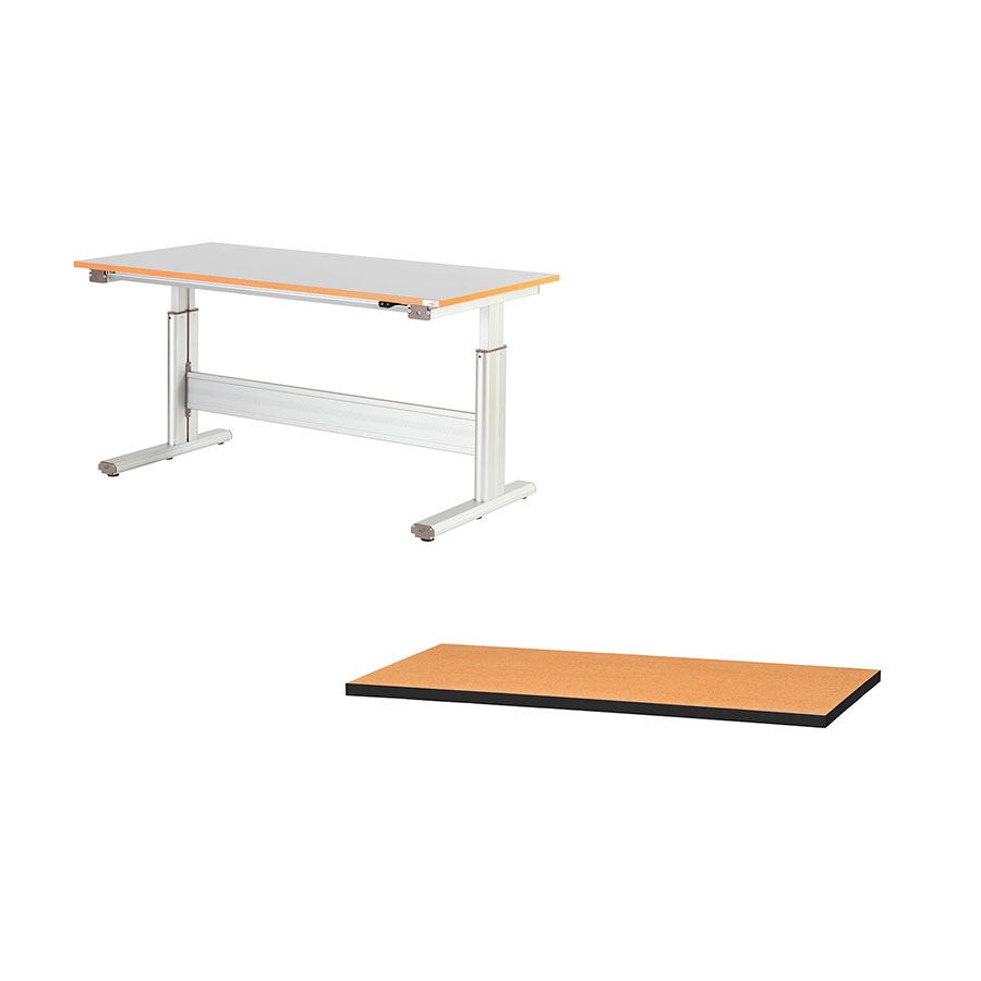 Arbejdsbord elektrisk, Oliehærdet plade 1200x800mm