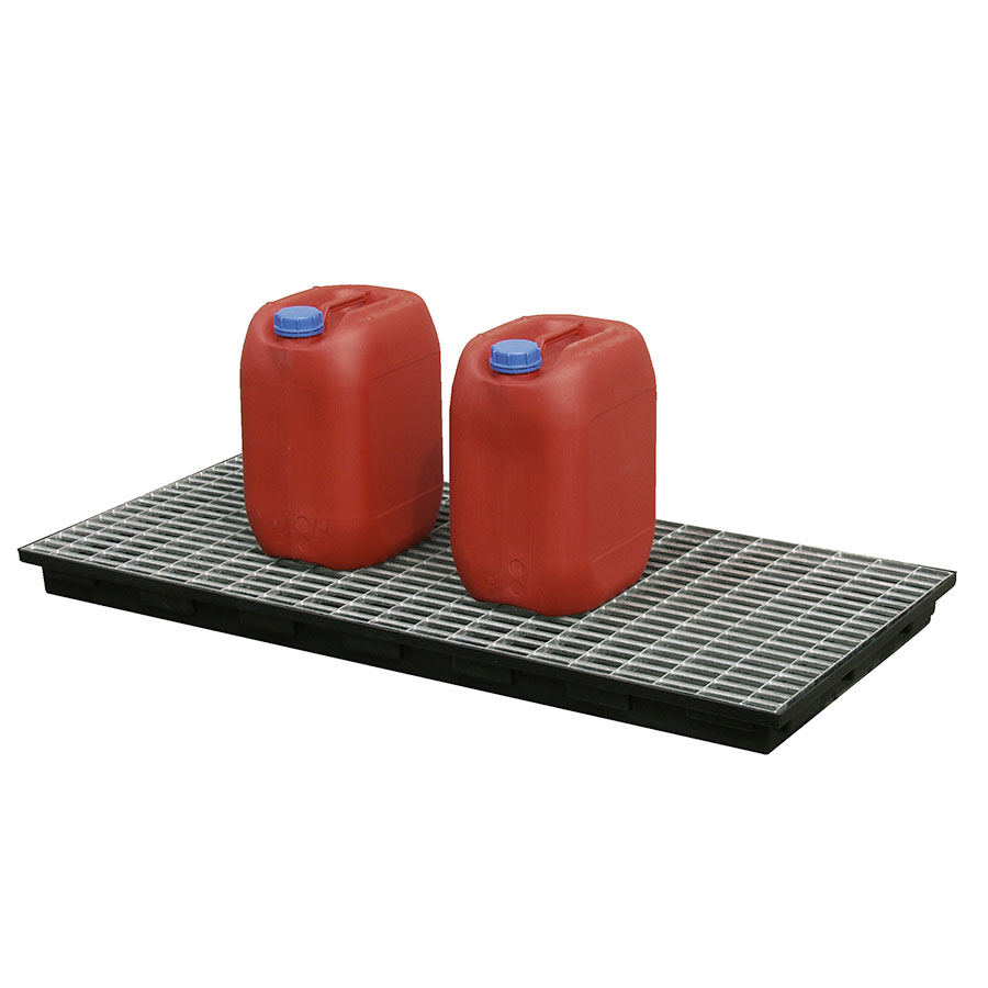 Opsamlingskar GRP 220-1 med hjul og stålrist