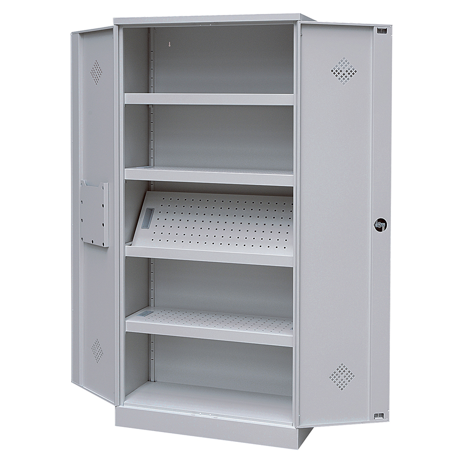 Miljøskab PSKG92 helsvejset 1950x920x420 mm grå