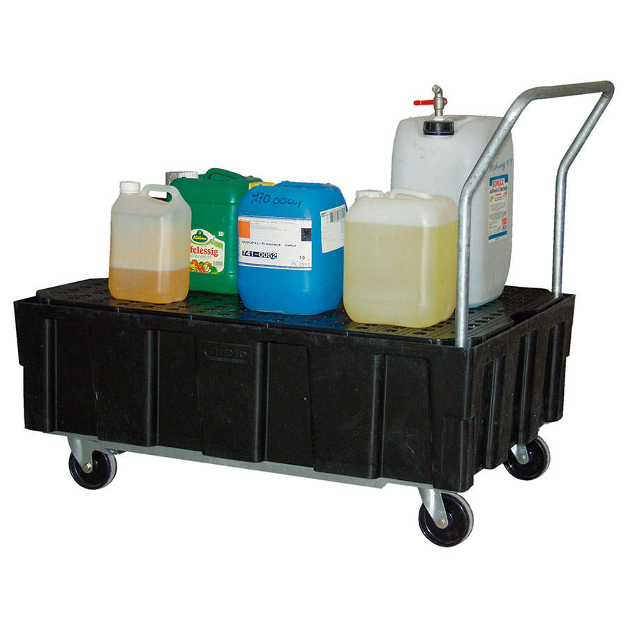 Opsamlingskar Euro PE palle med hjul og PE-rist