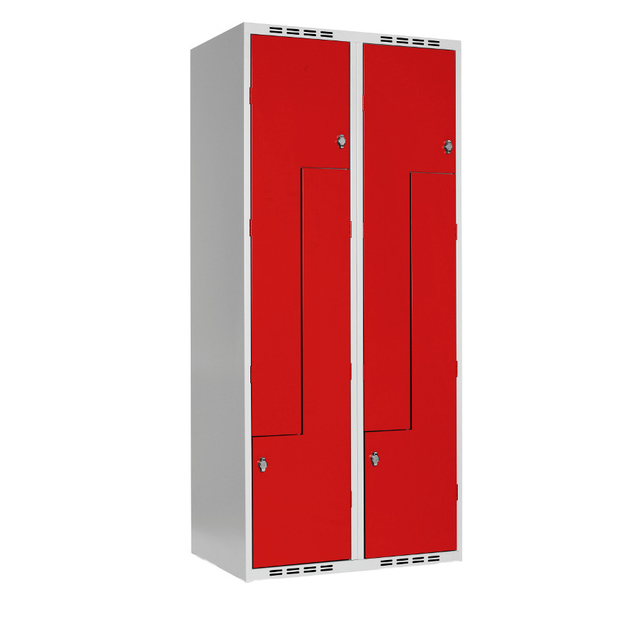 Z-skab rød 4 døre. Hasp. 2x40 | 4 | Rød | hasp | 80571061