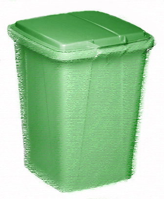 Låg for 90 liter spand Grøn
