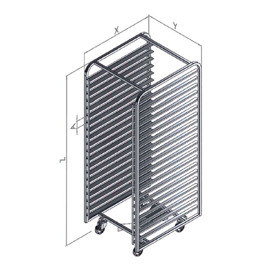 Bagerivogn Zoni 16 hylder Small - Werner Pfleider