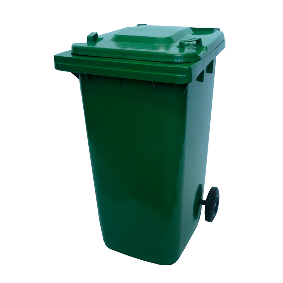 Affaldsbeholder i plast 240 L. Grøn Affaldsbeholder i plast 240 L. Grøn