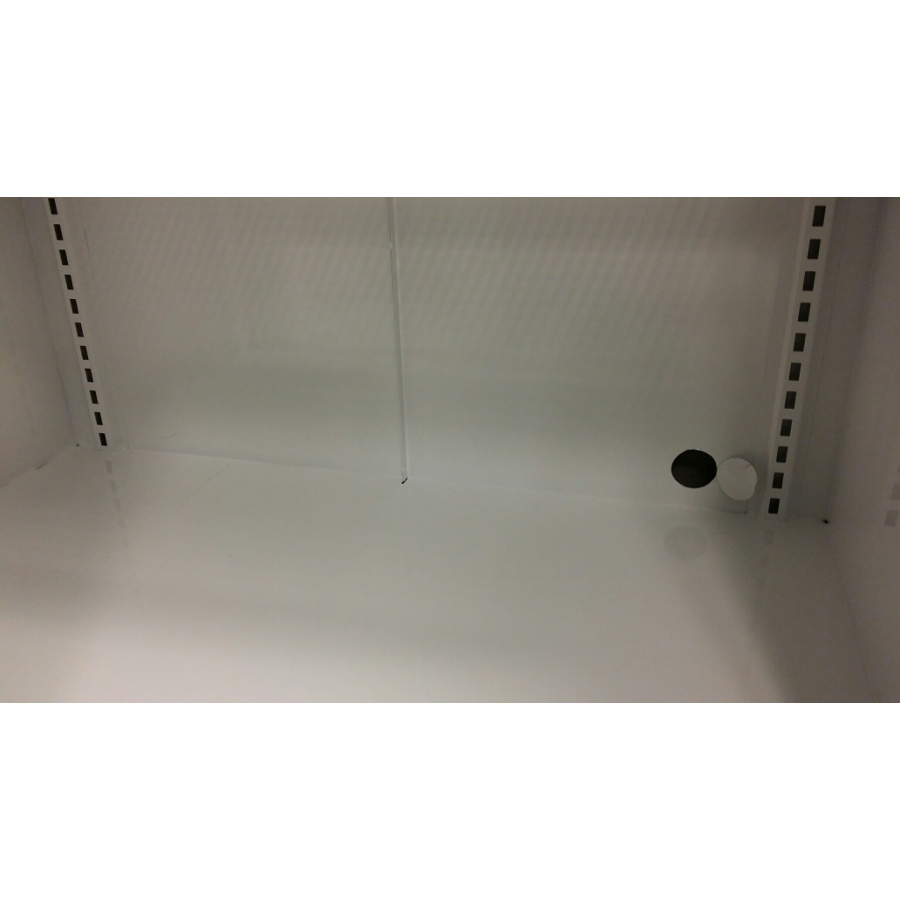Kemiskab, hvid med glas, HxBxD: 200x102x54 cm