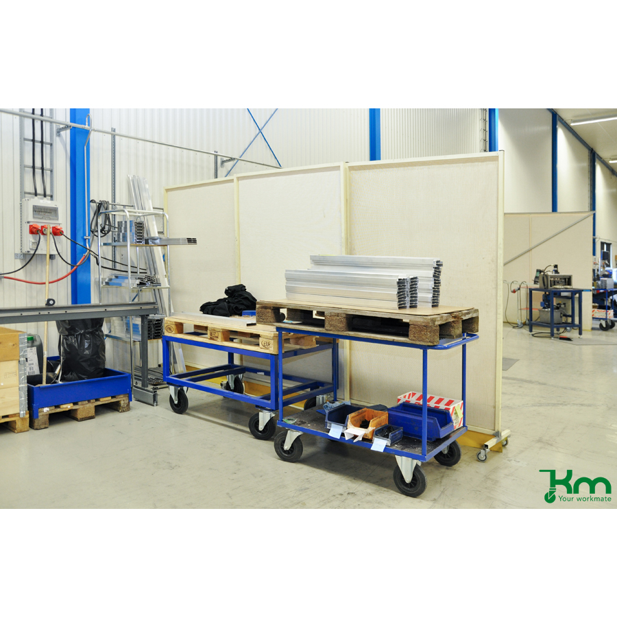 Bordvogn med 2 hylder stor model med bremse