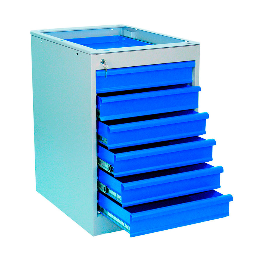 Skuffekabinet med 6 skuffer BxDxH:535x665x800 mm..