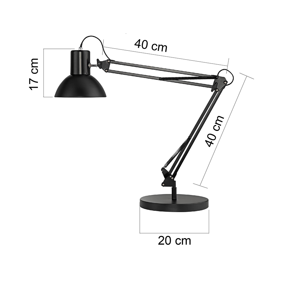 Bordlampe - Model SUCCESS 80 - Sort