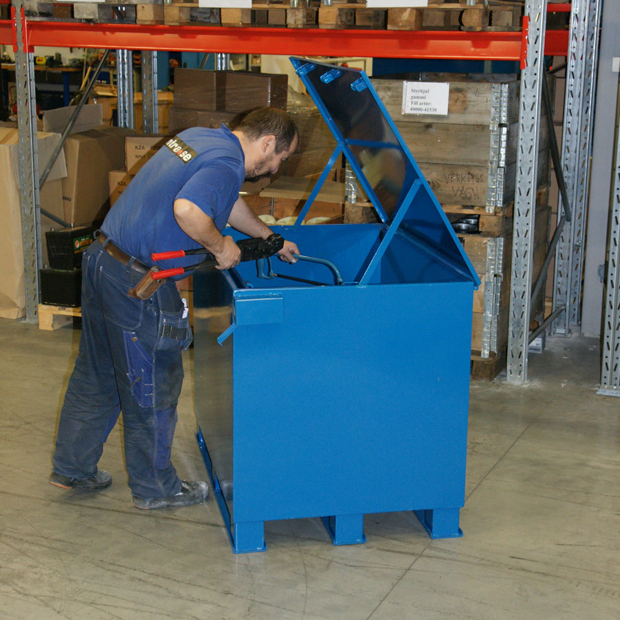 Værktøjs Container 700 Liter m. lås. max. 2000 kg.