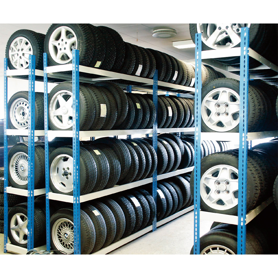 Dækreol m. 3 hylder BxDxH 1830x455x2130mm.