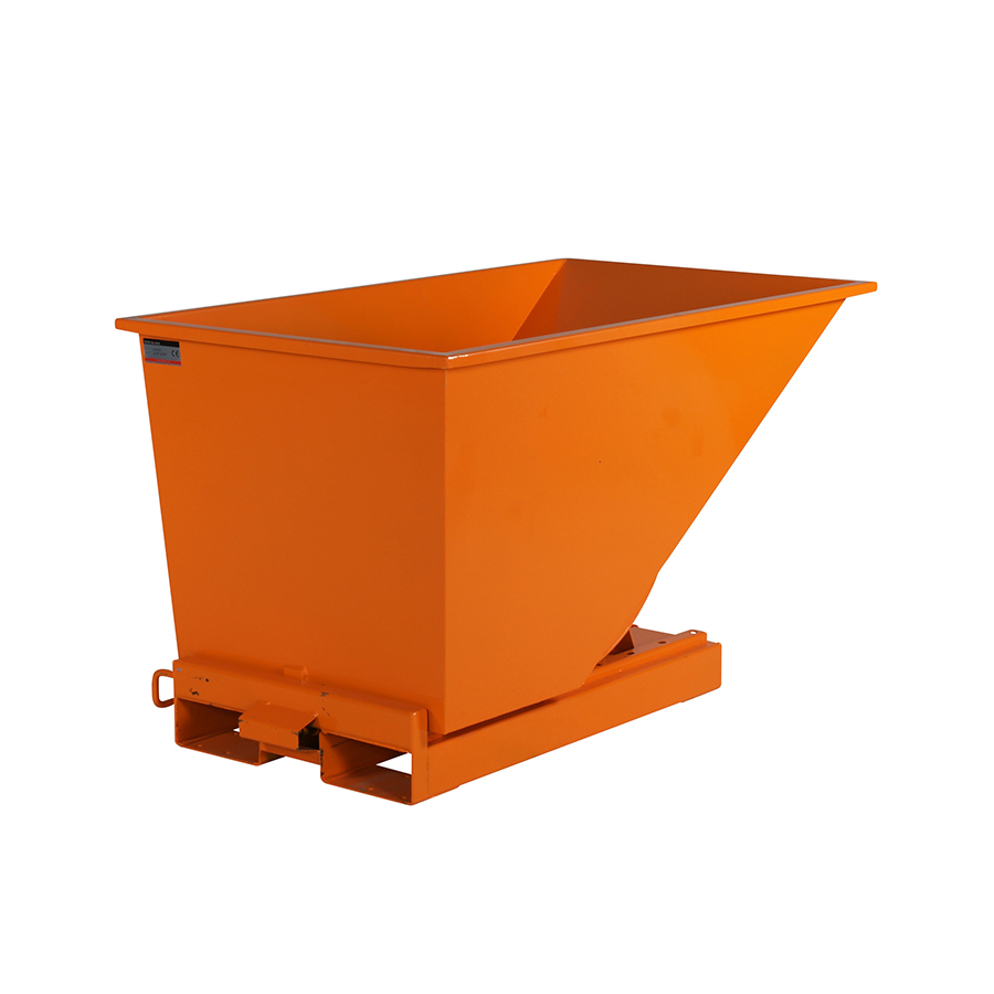 Tip-container "Automatic", 300 Liter åben. Orange