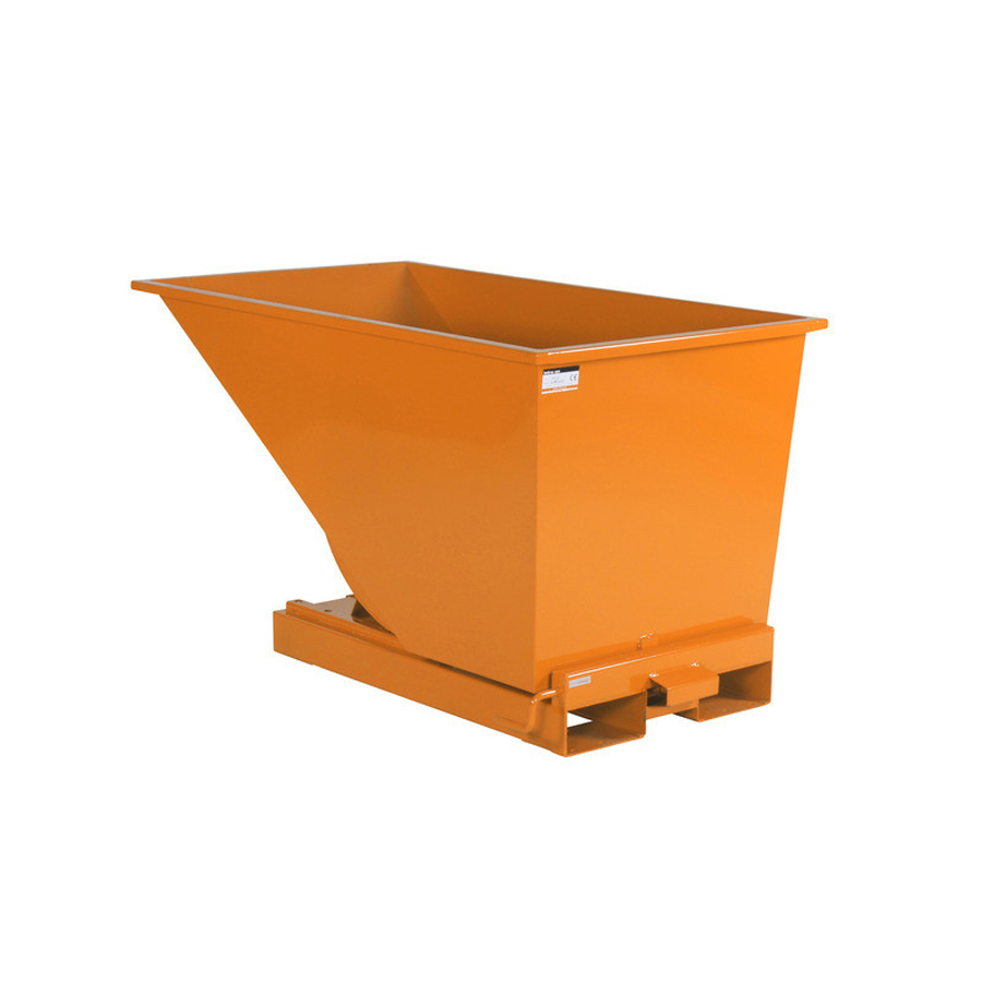 Tip-container "Automatic", 600 Liter åben. Orange