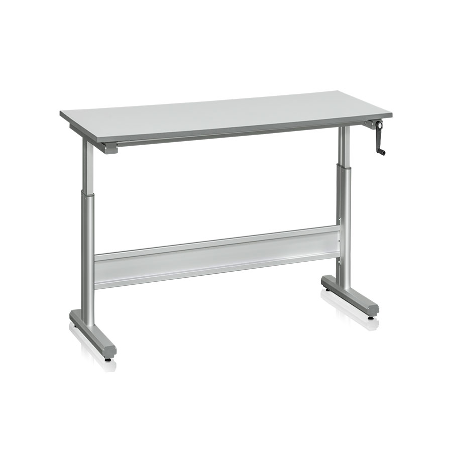 Arbejdsbord med håndsving, Laminat 1200x800mm.
