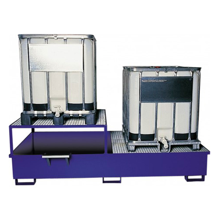 Opsamlingskar GS2 stål til IBC beholder - BLÅ