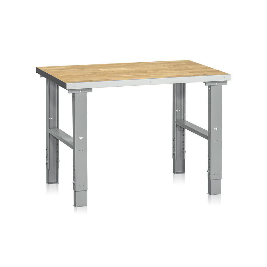 Arbejdsbord med egeparket bordplade. 1200x800 mm.