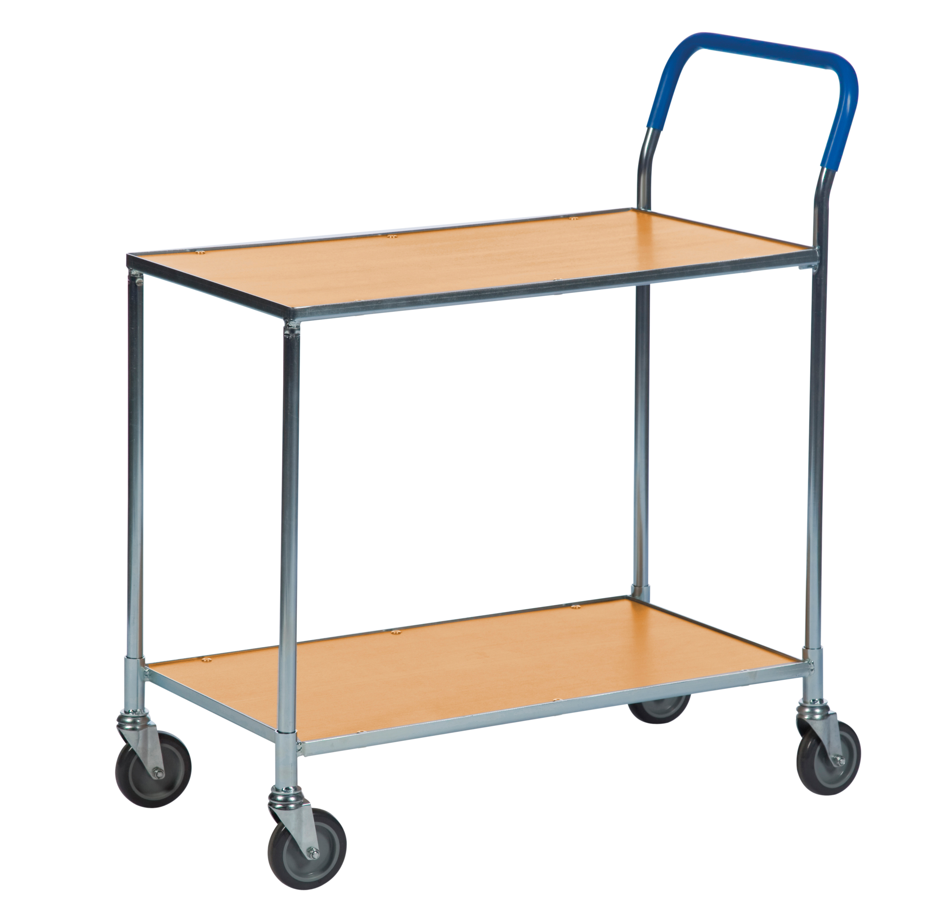 Serveringsvogn med 2 hylder Bøg el-galvaniseret