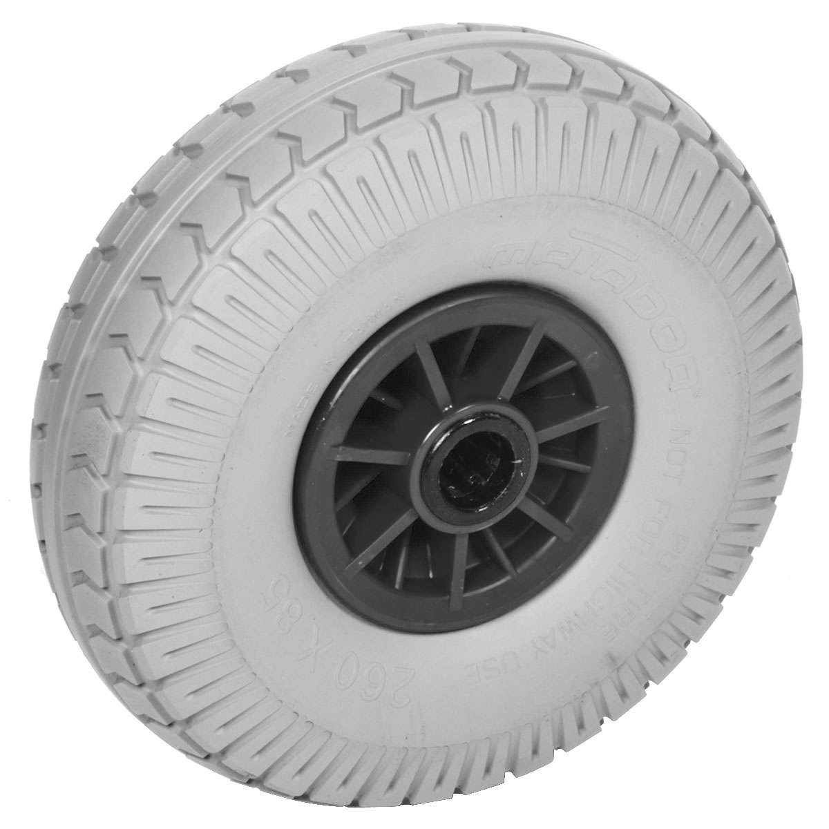 Hjul Punkterfrit Ø 260 x 85 mm. , Aksel Ø 20 mm.