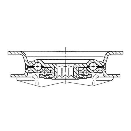 TENTE Hjul 8470 UFX 100 P62 RUSTFRI
