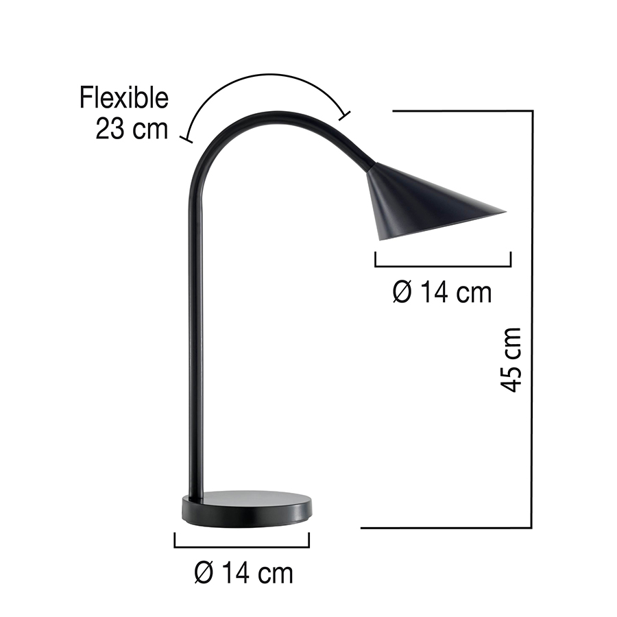 Bordlampe LED - Model SOL - Hvid