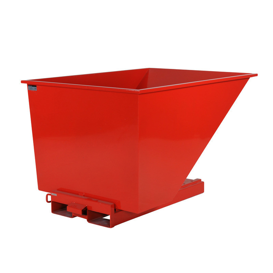 Tip-container "Automatic", 1100 Liter åben. Rød