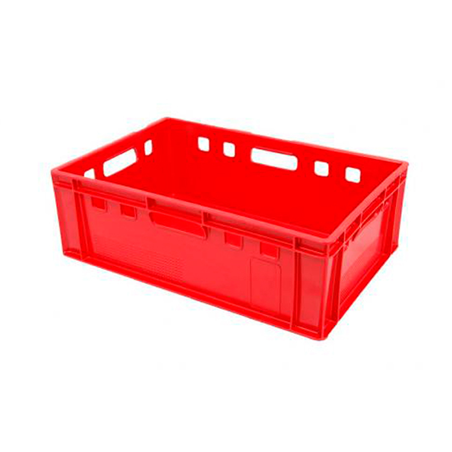 E-2 plastkasse 600x400x200 mm, rød