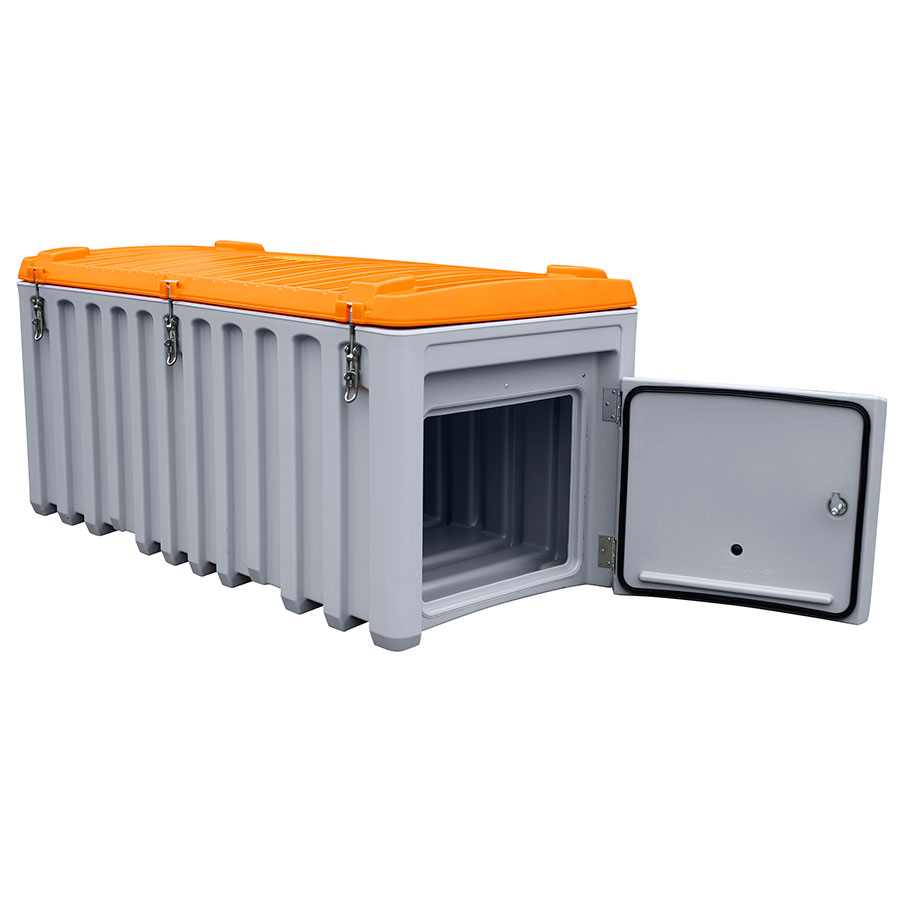 Transportbeholder m-sidedør CEMbox 750L-Grå-orange