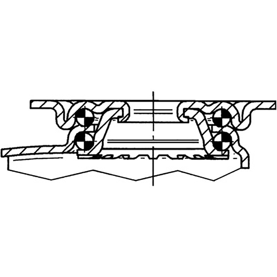 TENTE hjul 2477 PJP 125 P50 Sh.85 A