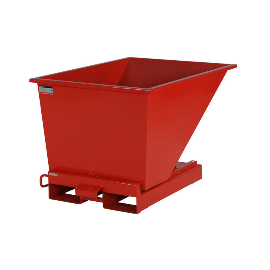 Tip-container "Automatic", 300 Liter åben. Rød