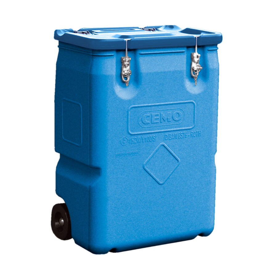 Affaldsbeholder 170L - Blåt låg