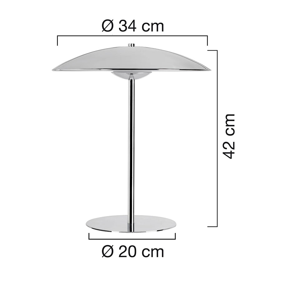 Bordlampe ROMY - LED - Sølv