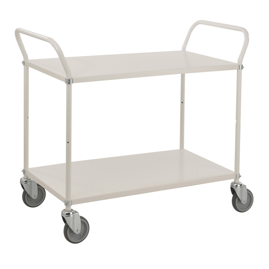 Hyldevogn med 2 hylder Hvid/hvid