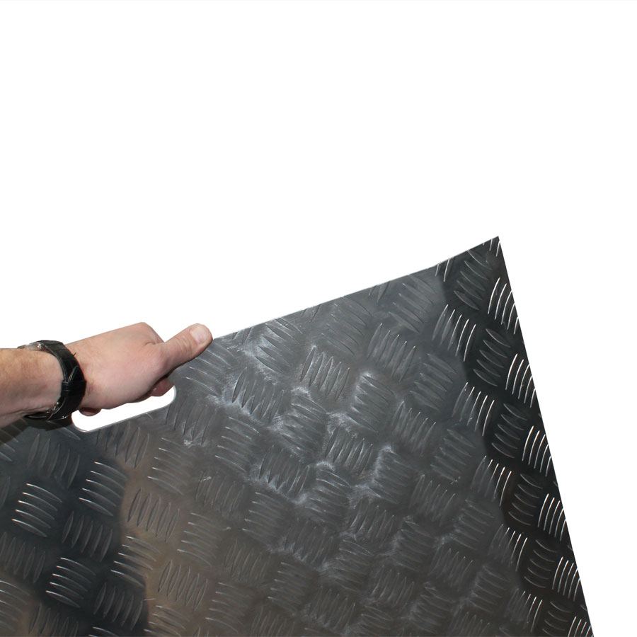 Dørrampe i aluminium 800x800 mm. lastevne 200kg.