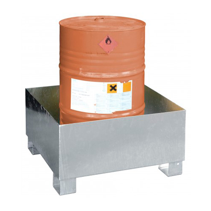 Opsamlingskar stål palle SO1 GALVAN