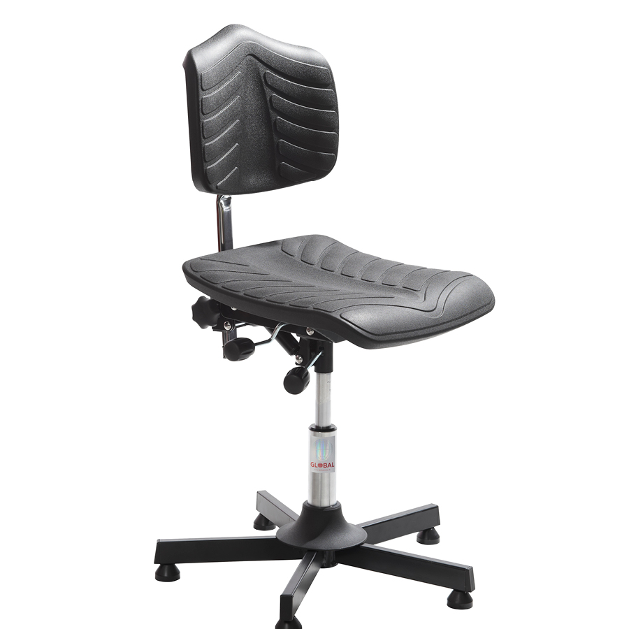Arbejdsstol Premium 56 cm stålbase højde 63-89