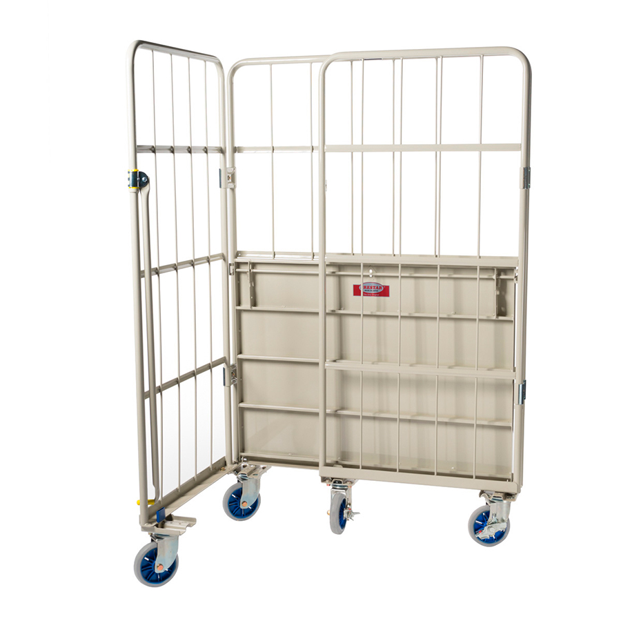 Prestar rullecontainer, 110x80x170 cm, stål