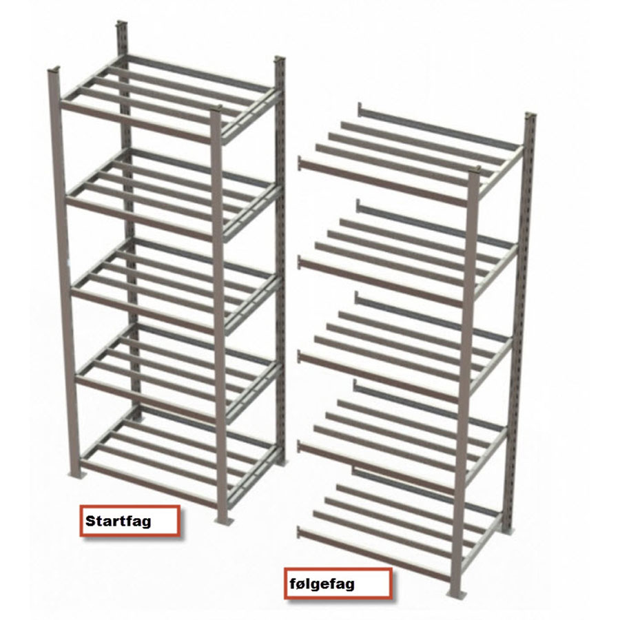 Arkivreol: startfag: 2 stiger/6 hylder 2x1x0,35m.