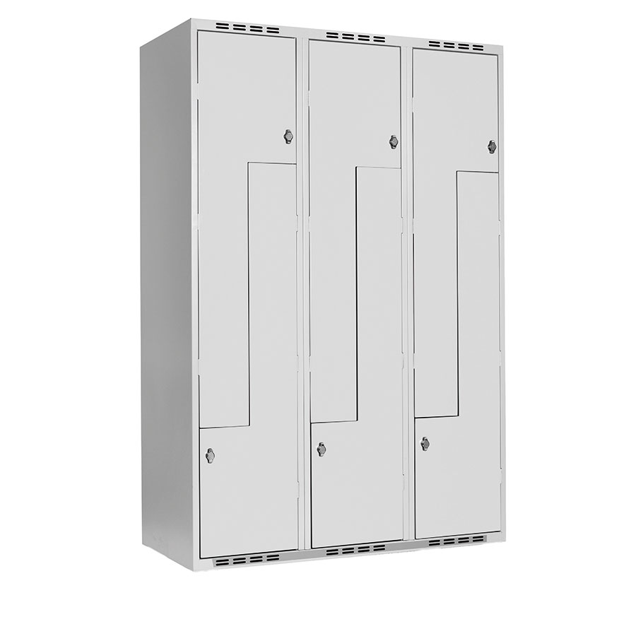 Z-skab grå 6 døre. Hasp. 3x30 | 6 | Grå | hasp | 80571083