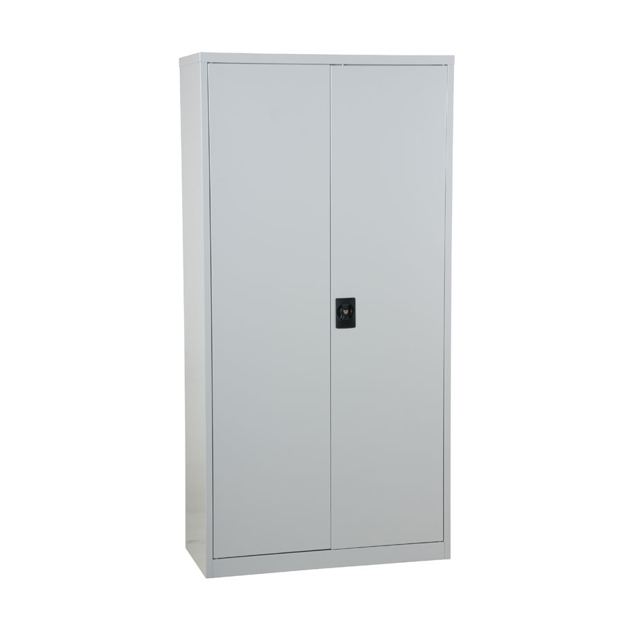 Opbevaringsskab med 4 hylder grå med grå døre