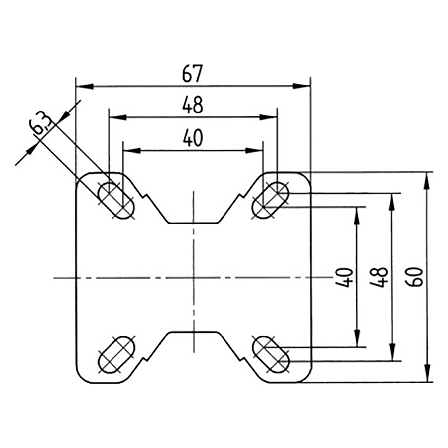 TENTE hjul 2478 PJP 075 P60 - 67x60