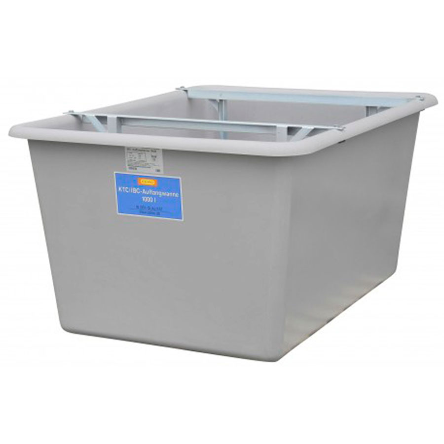 Opsamlingskar GRP til IBC beholder - rustfri ramme