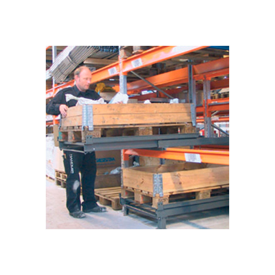 Palleudtræk, hyldemodel, 1000 kg. 70% udtræksbar