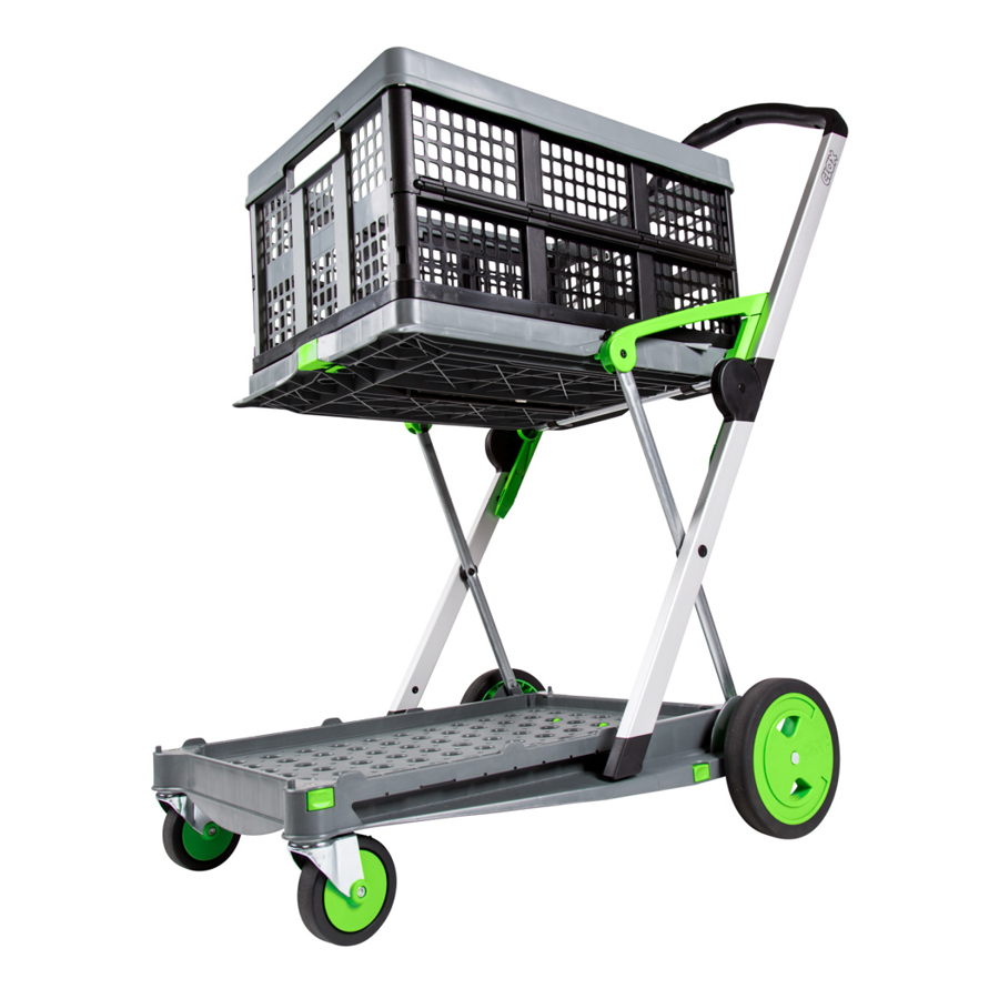 CLAX sammenklappelig multivogn 2 hylder max 60 kg. CLAX sammenklappelig multivogn 2 hylder max 60 kg.