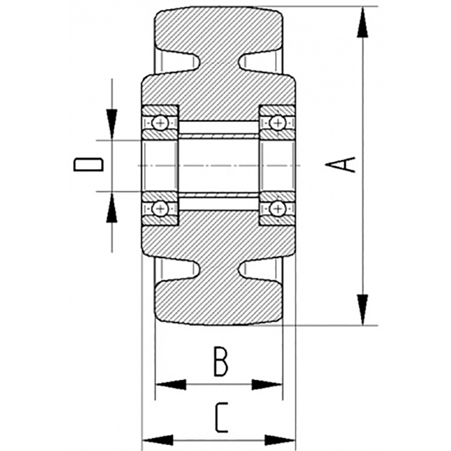 LØS TENTE HJUL TOP 125 X 50
